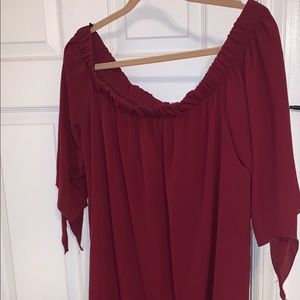 Maroon-Burgundy Dress